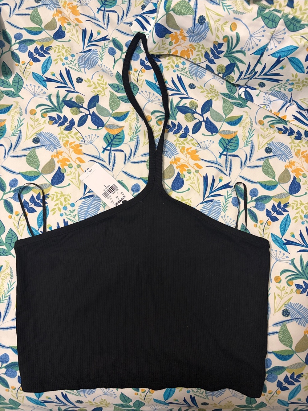 Express Black Ribbed Tank Top